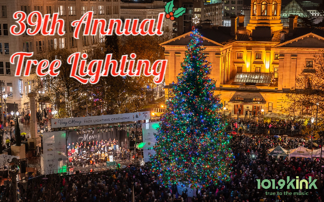 Join KINK at The 39th Annual Tree Lighting Ceremony at Pioneer Courthouse Square